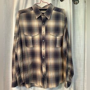 BlueSur Men's Plaid Button Down Shirt